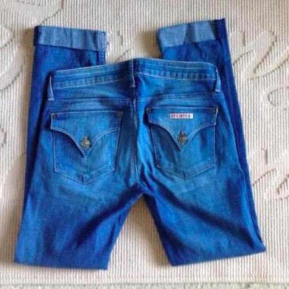 Hudson Bacara Crop Straight Cuffed Legs Jeans - Picture 4 of 6